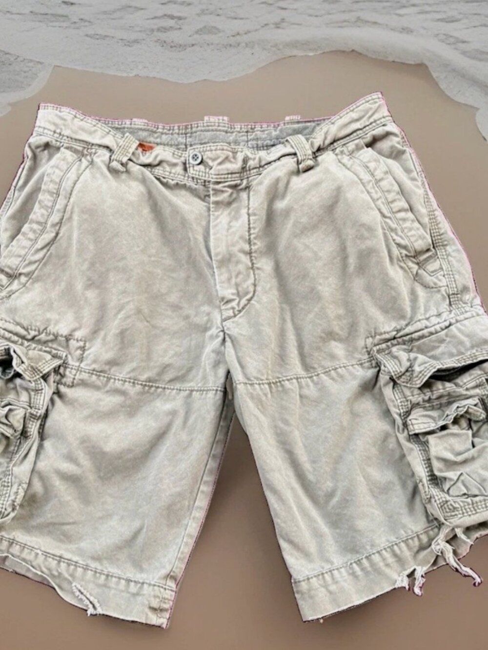 POLO RALPH LAUREN Cargo Shorts Mens 35 Green Paratrooper Utility Summer Vintage